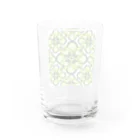 rioka24ki10のグリーン　丸　模様 Water Glass :back