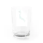 ナナナムーのフルイドアート青の地図・日本 Water Glass :back