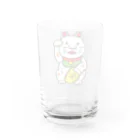 右手リアンうめもと公式の招き猫のススム Water Glass :back