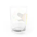 316(MIHIRO)のクサガメと花 Water Glass :back