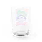 せんのさくら　しゅーせんかんのuniちゃん「天命回転図」クリアグラス Water Glass :back