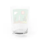 こなみの《透過版》まねっこサボテン  コマくんとフキダシおばけ Water Glass :back