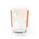 荒木ちえオリジナルグッズの荒木町の流し歌う漫画家荒木ちえ Water Glass :back