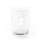 うーたんのうーねこと雲（＆にじ） Water Glass :back