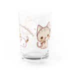 aska/ねこのかんづめのにゃんこ横並び Water Glass :back