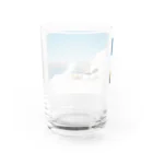 Photoshopのblue and white Water Glass :back