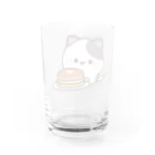 DECORの感情豊かなくろぶちにゃんこ　ホットケーキver. Water Glass :back