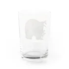 砂糖 線画のウォンバット Water Glass :back