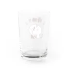 エガオーピンクのsuzuriショップの優勝してほっぺが落ちたエガオーさん Water Glass :back