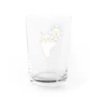 クアッカワラビーくんの日常＆あしゆびふれんず公式グッズのあしゆびらいおん(ブルー) Water Glass :back