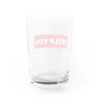 HELP YOU公式ストアのスポーティーロゴ Water Glass :back