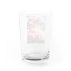 BLACKANDWHITEのBeautiful flowers Water Glass :back