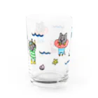 ともえのえ - 柴犬とか動物色々のクロマメぷかぷかサマー Water Glass :back