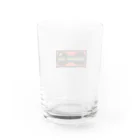 YellowJupのYJ 蝶ネクBOXロゴ グラス Water Glass :back