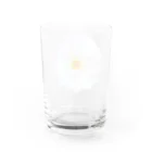 コマタヒチの【可憐】白と薄ピンクと黄色のお花 Water Glass :back