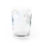 kaeruco(* 皿 *)のユニコーンイルカと角と牙 Water Glass :back