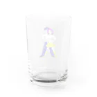 白いチューリップ　の私のブラジャーになってよ Water Glass :back