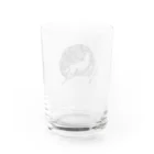 yin-yangの月夜の遠吠え　陰 Water Glass :back