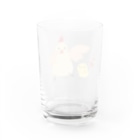 あかえほ│赤ちゃん絵本のWeb図書館　公式グッズ販売のニワトリさんとヒヨコさん【あかえほ公式】 Water Glass :back