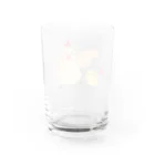 あかえほ & ちびそざいのニワトリさんとヒヨコさん【あかえほ公式】 Water Glass :back
