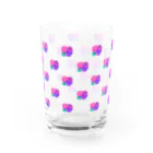 よく学べ、よくあそべ、すけべ。ver.SUZURIのすけべあちゃんカップル総柄グラス Water Glass :back