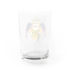 油絵描きの小物売り場のヘビメタキャット Water Glass :back