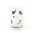 くろふぁの足の短いいぬ Water Glass :back