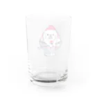 犬グッズの店しえるぶるーのかき氷ワンちゃん　氷イチゴ　ペキニーズ　ホワイト Water Glass :back