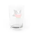 滝さんちの6コギ(コーギー)のスイカにかぶりつく帆(セイル) Water Glass :back