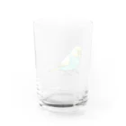 まめるりはことりのごきげんセキセイインコ【まめるりはことり】 Water Glass :back