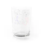 マルチーズ教のwhite dogs Water Glass :back