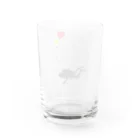 風の色えんぴつのダイビング：ハート泡 Water Glass :back