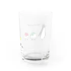 nidone.worksのかきごおり巡行する夏のペンギン Water Glass :back