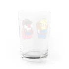 ほほらら工房 SUZURI支店のオカメカップルの縁日デート Water Glass :back