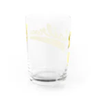 PoooompadoooourのRailroadsロゴタイプ　きいろ Water Glass :back