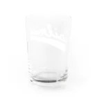 PoooompadoooourのRailroadsロゴタイプ　しろ Water Glass :back