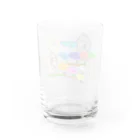 ジンベエザメがすきのお家さんと兄弟のお花さんたち Water Glass :back