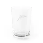 Wakameleonの白黒イルカ Water Glass :back