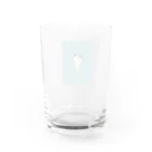 ねこのふとももの溶けねこ(ブルー) Water Glass :back