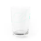 橙色の恐竜 Water Glass :back