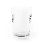 イチゴキカクの髭犬印麦酒/黒 Water Glass :back