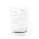 ネコッチ＿k(*´ω｀*)のワン!ピョン Water Glass :back