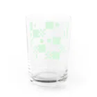 ねこがおこるひのチェッカー Water Glass :back