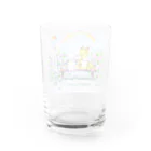 水彩イラストグッズのあじさいのバス停 Water Glass :back