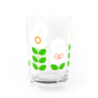 菊地わやのレトロいぬ（白）（文字入り） Water Glass :back