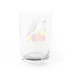 creativeshopのヨウムとガーベラ Water Glass :back