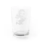 でき心。🖤。のでき心。アイコンキャラクターモノクロ Water Glass :back