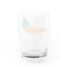 のびネコとおさかなのお店の若あゆ一匹 Water Glass :back