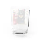 うちの猫ら　2号店のおかき Water Glass :back