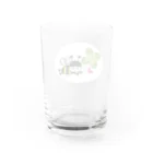 水色プリントのみつばちさーやの宅配便 Water Glass :back